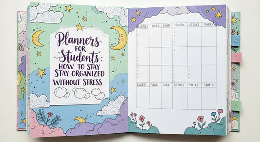 Student using a planner to organize study schedule, assignments, and exams