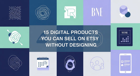 Collection of PLR digital products and Etsy-ready templates for selling online without design skills