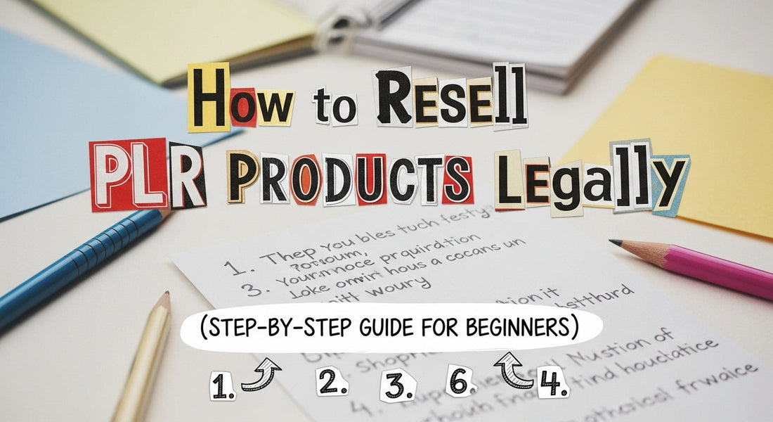How to resell PLR products legally step by step guide for beginners