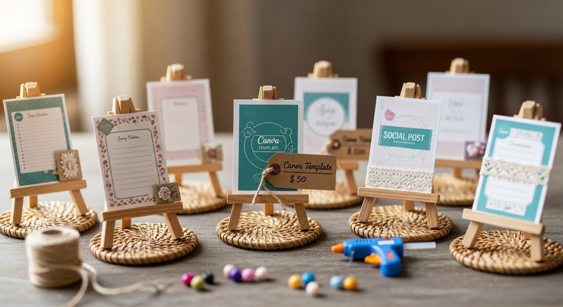 Editable Canva template design preview for Etsy digital download shop