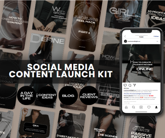 social media content launch kit