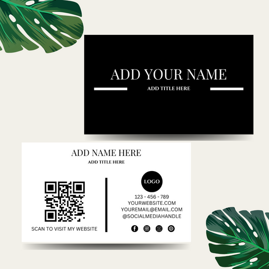 Black & White Business Card Template