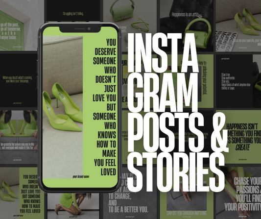 Positivity Pop Instagram Posts & Stories – 20 Editable Templates with PLR & MRR