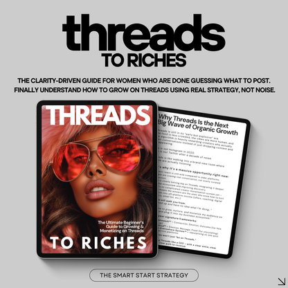 Threads to Riches: 29-Page Threads Growth Guide (PLR & Resell License for Women Creators)