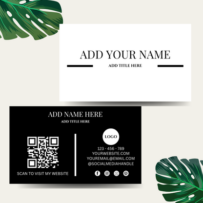 Black & White Business Card Template