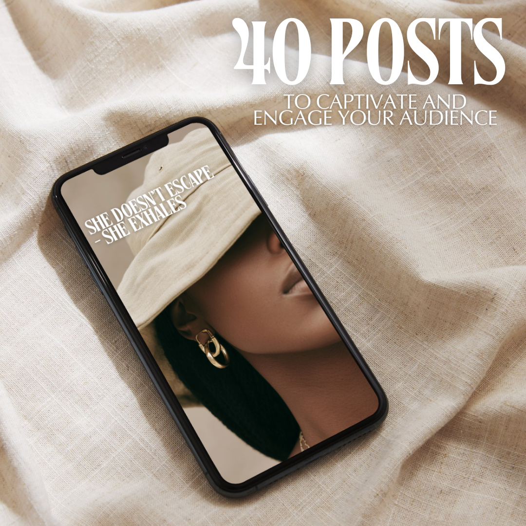 Salt & Sage Instagram Post Templates | 40 Luxe Neutral Canva Designs (MRR + PLR Included)