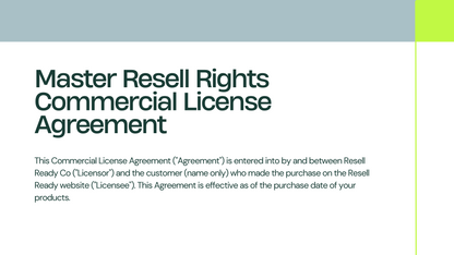 Commercial License Agreement