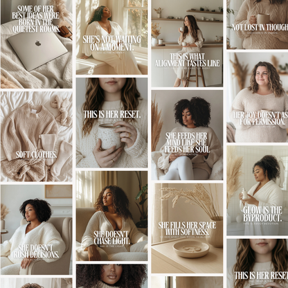Rooted & Radiant – 50 Done-for-You Instagram Quote Templates (Canva, PLR + MRR)