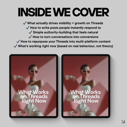 Threads to Riches: 29-Page Threads Growth Guide (PLR & Resell License for Women Creators)
