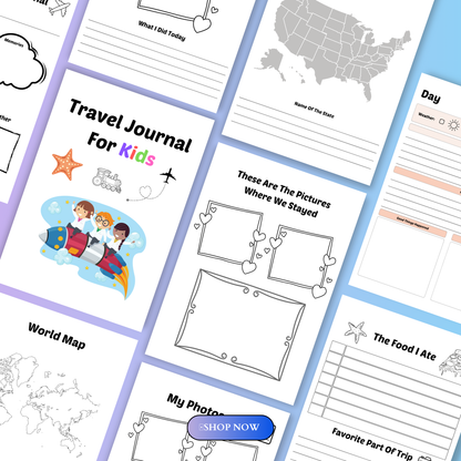 Travel Journal for Kids – 31 Pages of Fun, Creativity, and Exploration!