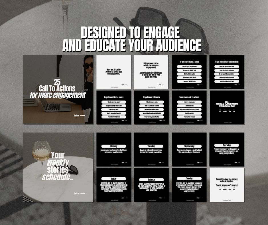 30 Digital Marketing Carousels — 228 DFY Faceless Social Media Posts to Educate, Engage & Grow Faster