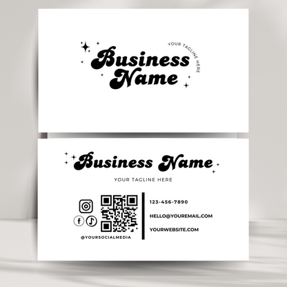 Black & White Business Card Template