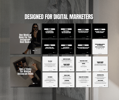 30 Digital Marketing Carousels — 228 DFY Faceless Social Media Posts to Educate, Engage & Grow Faster
