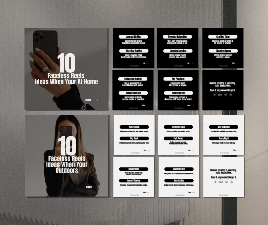 30 Digital Marketing Carousels — 228 DFY Faceless Social Media Posts to Educate, Engage & Grow Faster