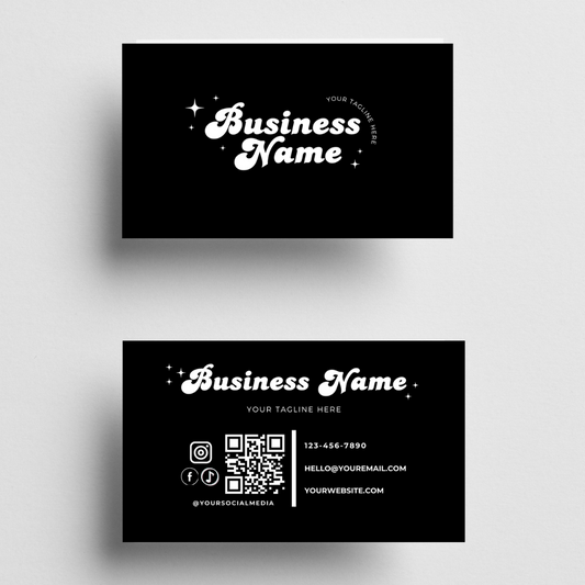 Black & White Business Card Template