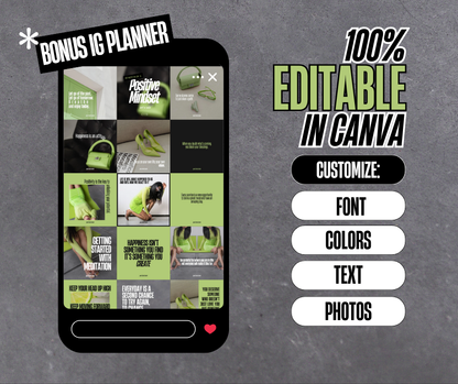 Positivity Pop Collection Bundle – Brat Aesthetic Canva Templates for Reels, Blogs, Posts, Stories & eBook