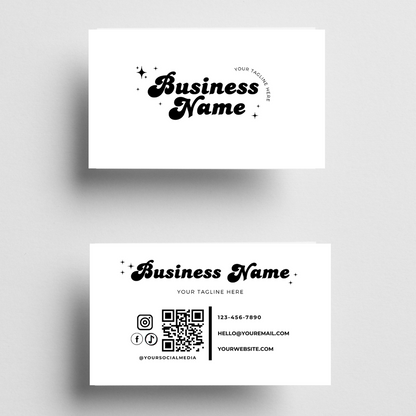 Black & White Business Card Template