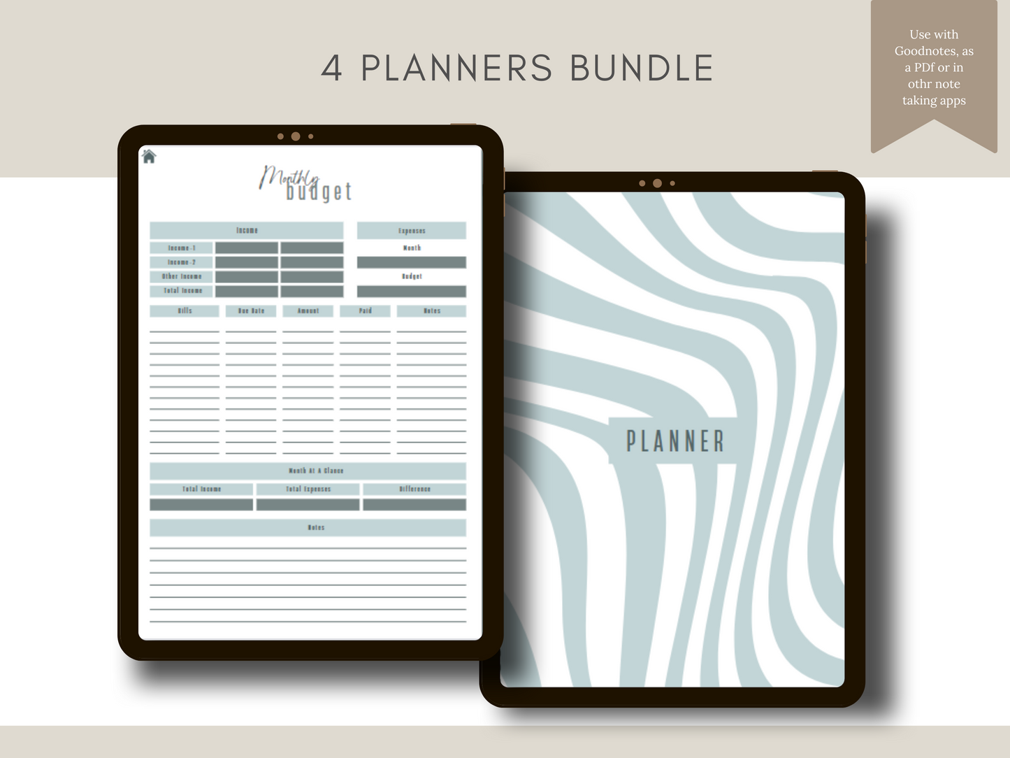 Digital Planner Bundle - 4 Planners