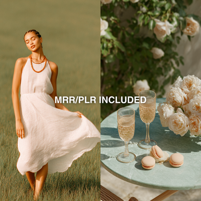 French Bloom – 100 Premium AI Stock Images with MRR/PLR | Romantic Parisian Elegance Collection