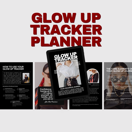 Glow Up Tracker Planner: Self-Care, Confidence & Personal Growth Journal (Printable)