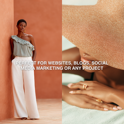 Melanin Tropics – 150 Bold, Luxe AI Stock Images for Travel, Fashion & Empowerment Brands