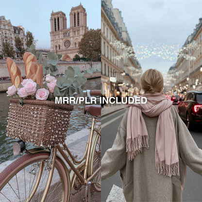 Pastel Paris – 60 Premium Vintage Luxury & Café Vibes Stock Images (MRR/PLR Included)