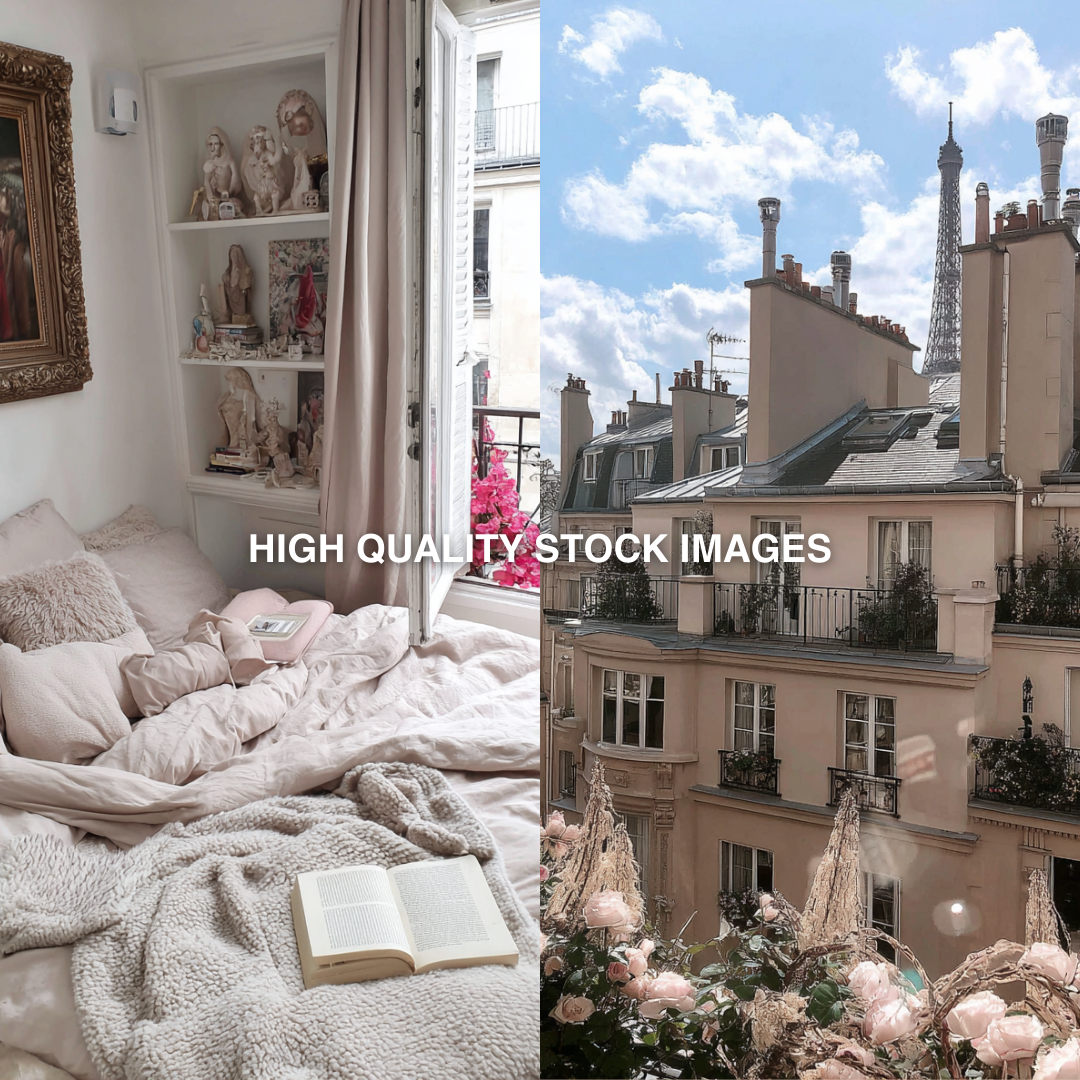 Pastel Paris – 60 Premium Vintage Luxury & Café Vibes Stock Images (MRR/PLR Included)