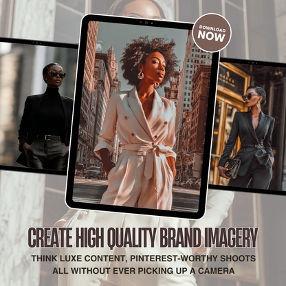 Boardroom to Boulevard Prompt Pack | 22 Luxe AI Prompts for Brand Imagery & Content Creation
