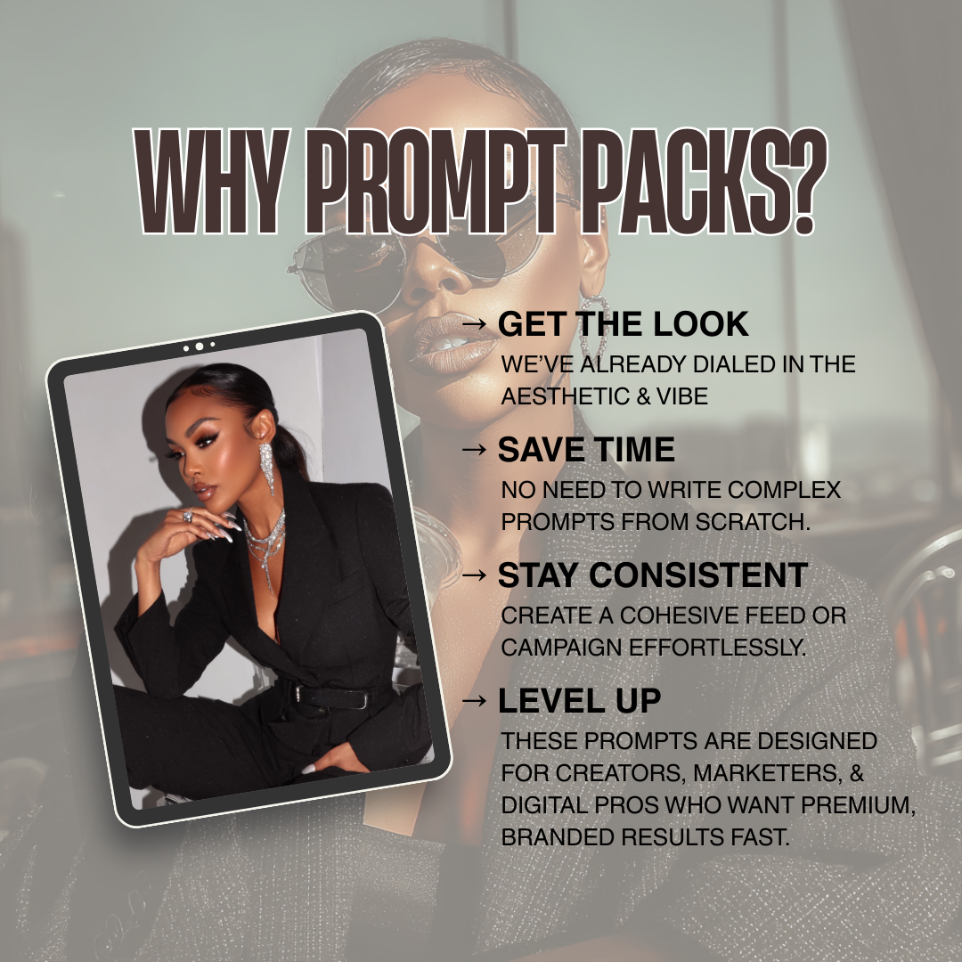 Influencer Energy Prompt Pack – 20 Luxe AI Prompts for Stunning Brand Imagery (MRR & PLR)