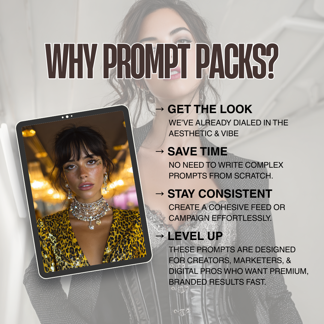 Icon Energy Prompt Pack – 20 Luxe AI Prompts with MRR & PLR for Premium Brand Imagery