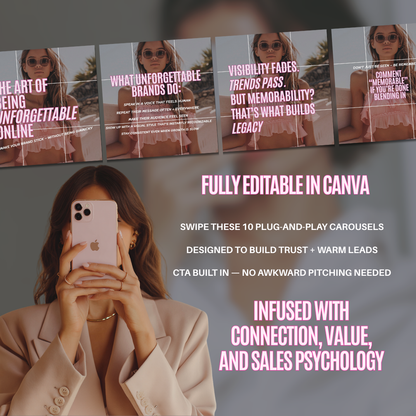 Main Character Carousels – 10 Viral-Ready Canva Templates for Bold Personal Branding