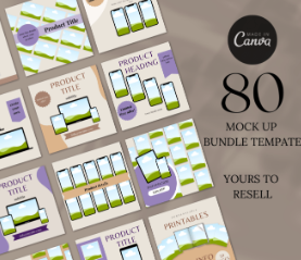 80 Mockup Templates - Resell Ready
